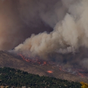 The calwood fire started from the peak to peak highway